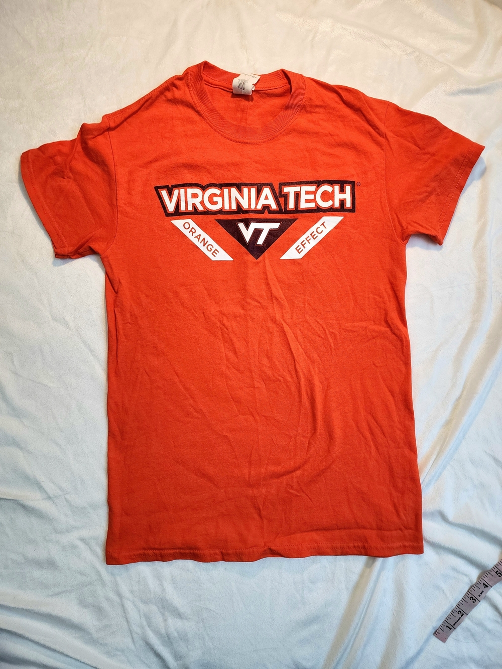 Gildan Virginia Tech Orange Graphic Tee Unisex Mens Small Cotton Like New
